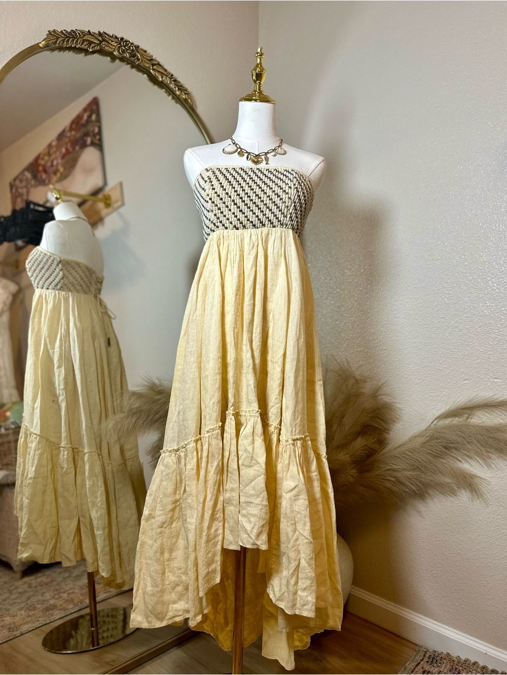 Free People Blue Bell Midi Dress - Picture 2 of 4